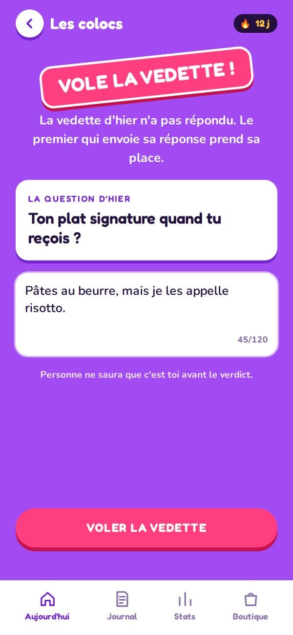 Écran Vole la vedette